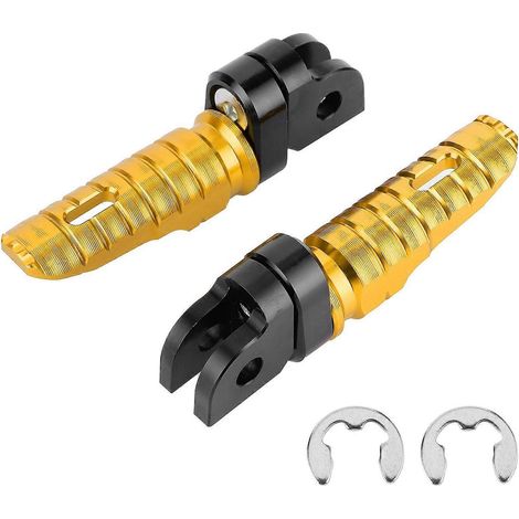 Repose-pieds avant gauche et droit pour motos Yamaha MT-03, MT-25, MT-07, MT-09, R3 et XJ6 (couleur or). (1/4)