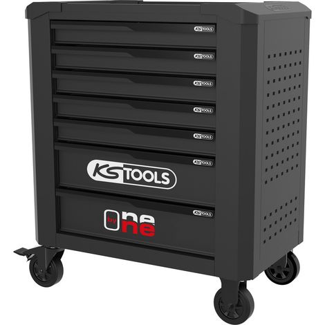 KS Tools - Servante d'atelier one by one - Rangement atelier 7 tiroirs - Ouverture individuelle et totale des tiroirs - Charge maximale par tiroir de 40 kg - 823.0007F
