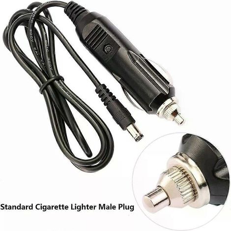 12–24 V DC 55 mm x 21 mm Kfz-Zigarettenanzünder-Verlängerungskabel mit LED für Pkw, Lkw, Bus und Transporter (150 cm) – JXLGV (1/4)