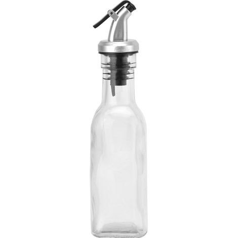Bidon d'huile en verre et en plastique peint à la bombe pour sauce soja, vinaigre et vin de cuisine (1/5)