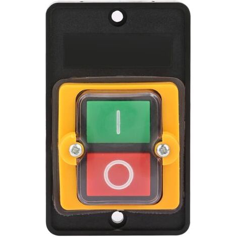 Pair - Commutateur à bouton poussoir ON/OFF 220V/380V 10A – Étanche pour machines industrielles – Installation facile – Résistance à l'eau et à la poussière - AC220V (1/5)