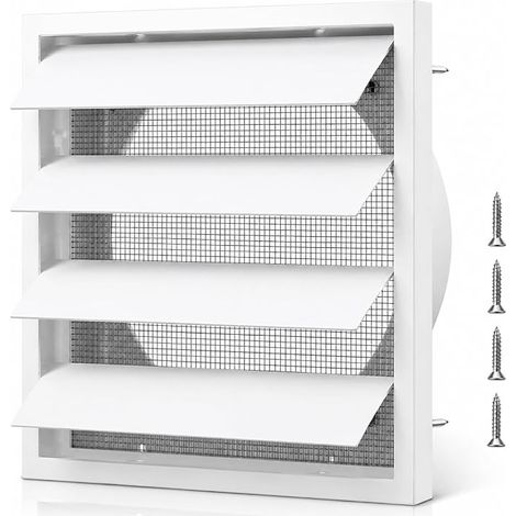 Ventilation Grille 150 mm, Rectangular Aeration Grille 175 x 175 mm with Insect Mesh and Ventilation Grille for HVAC System, Extractor Hood, Air Outlet (1/5)