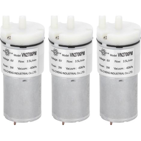 Lot de 3 micro-pompes à eau, mini-moteurs submersibles, accessoires pour aquarium, 6 V CC VN2706PM (1/4)