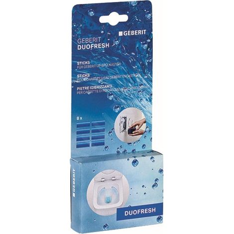 Geberit – Désinfectant Duofresh Stick pour réservoirs de chasse WC – Élimine les odeurs – Formule efficace – Couleur bleue (1/3)