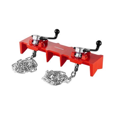 Tornillo de Banco para Soldar Tuberías de Hierro Fundido de Alta Resistencia, Abrazadera para Soldar Tuberías de 1,27 a 20,32 cm con Cadenas Dobles y Manivelas, para Una Variedad de Tuberías (1/5)