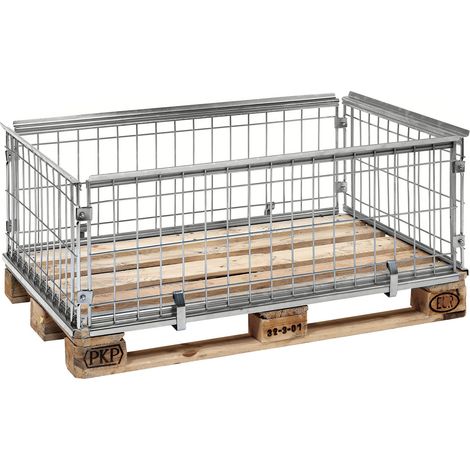Kongamek Palettencontainer verzinkt 420mm hoch geschlossen passend zu Europaletten 1200x800mm