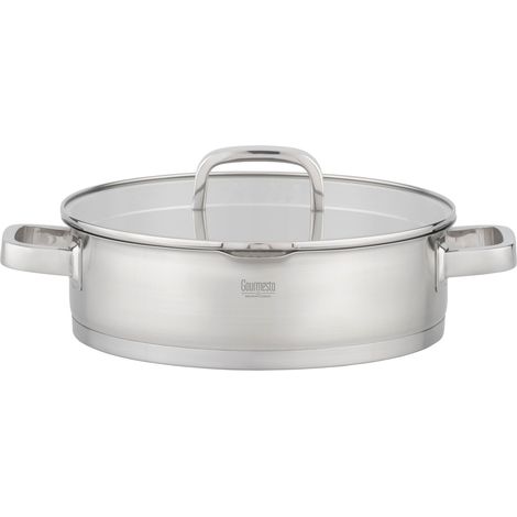 Mömax Servierpfanne Silver Line Edelstahlfarben Ø ca. 28cm (1/2)