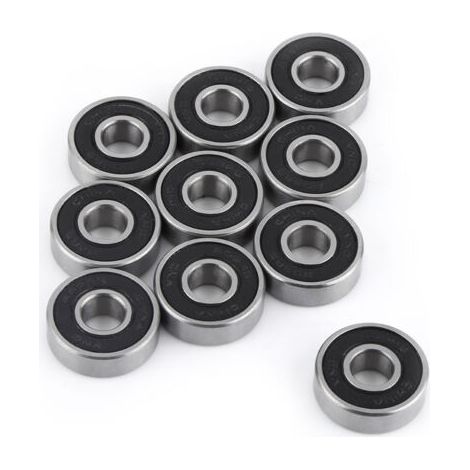 Pair - SJLERST 10Pcs roulements à Billes, 608-2RS roulement à Billes Double Face en Caoutchouc Noir scellé rainure Profonde (1/5)