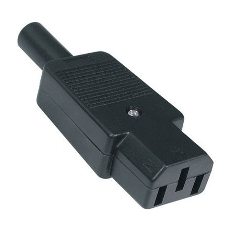 Connecteur d'alimentation IEC320 C13 femelle 10A – Thermoplastique – 250V – Pour installations électriques professionnelles
