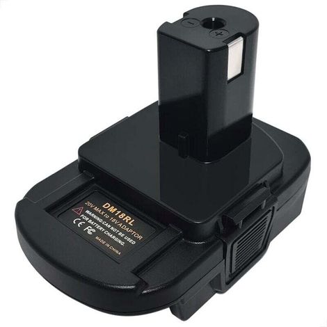 DM18RL Akkuadapter für Ryobi 18V Lithium-Akku-Elektrowerkzeuge kann mit Dewalt 18V und 20V oder Milwaukee 18V Li-Ionen-Akkus verwendet werden, um auf 18V-Leistung umzuwandeln.