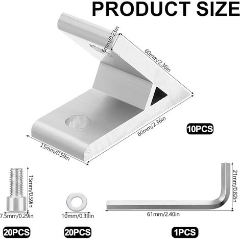 Mounting Brackets 45 Degrees Profile 45 Degree Aluminium (1/4)