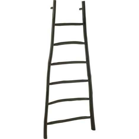 Échelle décorative en bois noir pour intérieur élégant - Noir bois naturel profond (1/5)