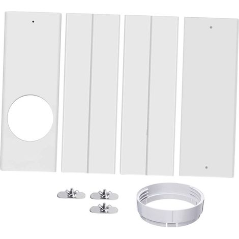 Tragbares Fensterklimaanlagen-Set mit Rundkupplung, verstellbarer und robuster Abdichtung, leichtem und strapazierfähigem PVC-Material, Schiebefensterdichtung, Schiebelüftungsset (1/4)