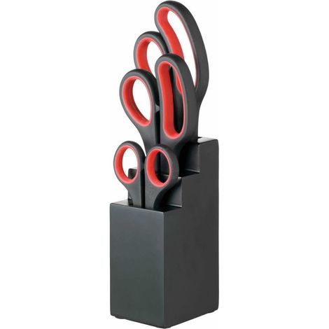 KitchenCraft - Schere de Set de Küche mit Speicherblock de, Schwarz, Set de 3 Pcs.
