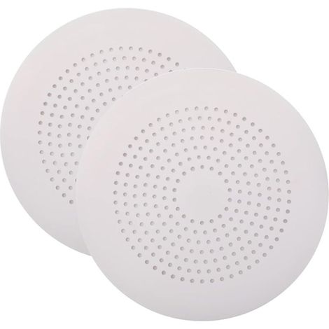 Collecteur de cheveux pour bonde de douche, rond, avec ventouse, facile à installer, lot de 2 (blanc) (1/4)