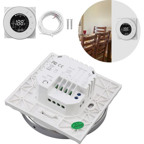 Le thermostat de chauffage au sol à commande vocale Wi-Fi BHT-6000-GBLW est compatible avec tous les systèmes de chauffage électrique. Il est doté d'un écran tactile LCD VA avec affichage de la polari (1/5)
