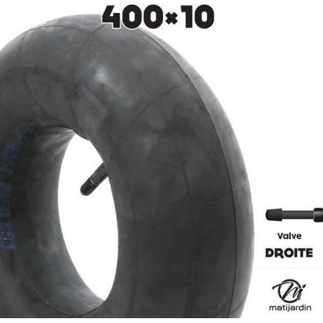 Chambre à air - - 400 x 10 - Valve droite - Spéciale motoculture - Adaptable 450 x 10 (1/2)