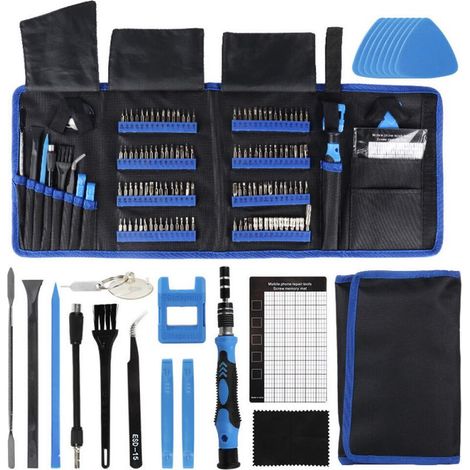 142 en 1 kit Tournevis de Précision, Tournevis Lunettes opticien avec Magnétique 120 Embouts pour Réparation électronique, ordinateur Portable, Petits Appareils, Téléphone Portable,Montres (1/5)
