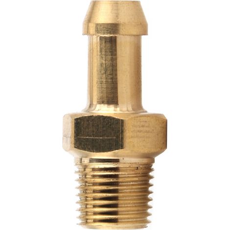 Boîtier de compresseur de turbocompresseur, raccord de tuyau de mamelon de suralimentation en laiton 1/8 pouces 27 NPT or. (1/5)