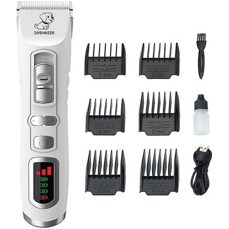 Cortapelos profesional para perros y gatos, 3 modos para pelo largo y grueso, recargable por USB.