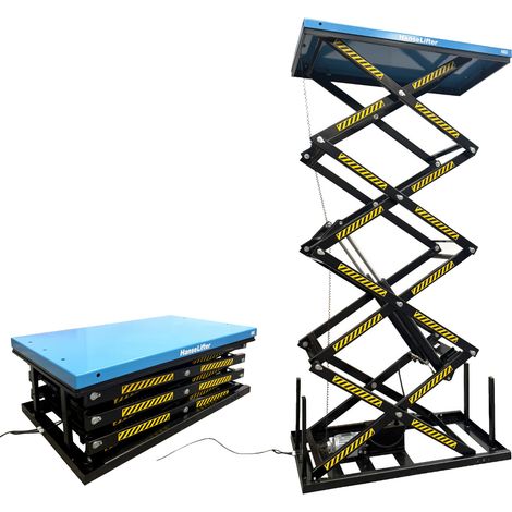 Hanselifter Stationärer Scherenhubtisch mit Vierfachschere in zwei Betriebsspannungen QRSHT04 bis Hubhöhe 4140mm Tragkraft 400kg Betriebsspannung 380 V (1/4)