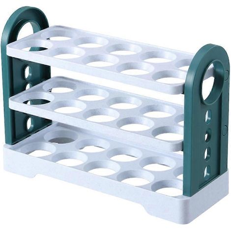 Boîte de rangement pour œufs de réfrigérateur rotative, étui blanc - (1/5)