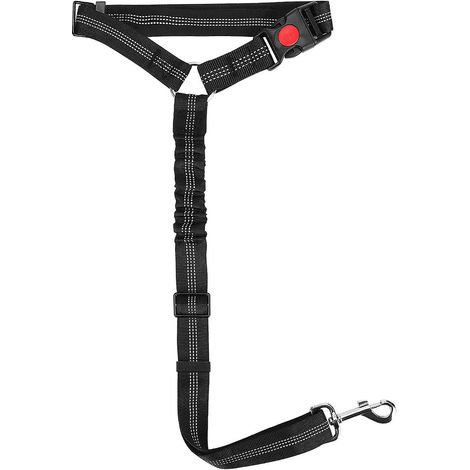 Harnais Pour Chien, Noir, Appuie-tte 2 En 1, Harnais De Voiture Pour Chien Rglable De Scurit Pour Chiot Et Accessoires De Laisse Rsistants, Anima (1/5)