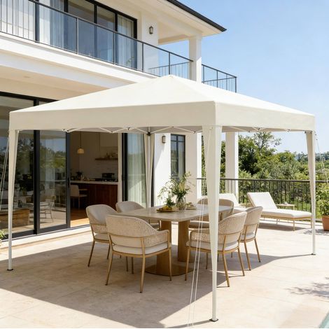 Gazebo da giardino pieghevole 3 x 3 m, altezza regolabile, con borsa DESVIAE (1/5)