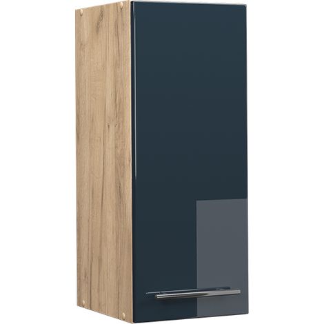 Armario colgante Fame-Line, Azul oscuro alto brillo, 30 cm, Vicco