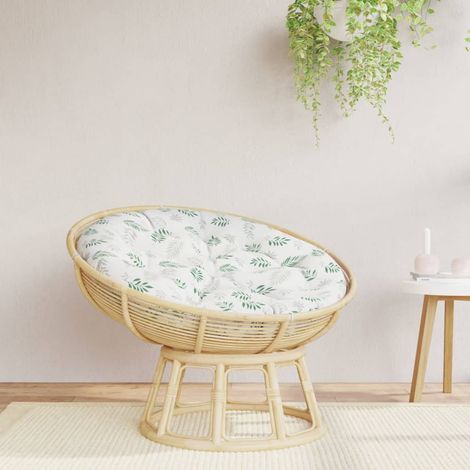 vidaXL Coussin rond à motif de feuilles Ø 100 x11 cm tissu oxford