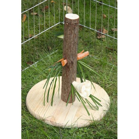 Kerbl Futterbaum Nature für Nagetiere Kaninchen Spielzeug für Nager, Hhe 30 cm (1/2)
