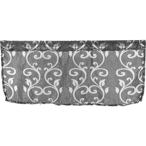 Rideau pour Tringle Cuisine et Bistro Noir Court en Seersucker pour Fenêtre Petite ou Moyenne Rideau Décoratif Poche (1/5)