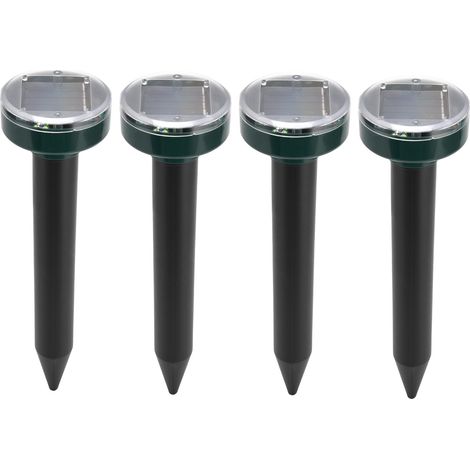 4-teiliges Ultraschall-Solar-Mäuseabwehrsystem für Garten, Bauernhof und Außenbereiche (1/5)