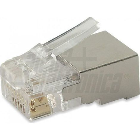 Alpha elettronica connettore plug rj45 tecnologia passante categoria 6 ftp 94-916/6b