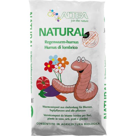 Humus de lombric naturel Altea pour potager, fleurs et jardin 25 L