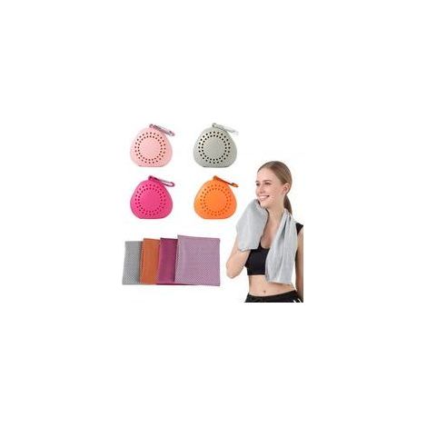 Juego de 4 toallas de microfibra refrescantes, transpirables y de secado rápido para gimnasio, yoga, senderismo y camping - 60 x 30 cm (1/5)
