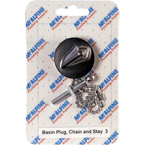 McAlpine CARD-3 Basin Plug, Chain & Stay - BP3 + CH10 (1/2)