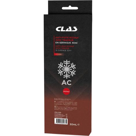 Anti-fuite climatisation R1234yf avec traceur en seringue 30ml - CO 6110 - CLAS Equipements