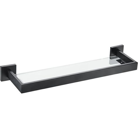 étagère suspendue en verre, noir - 707037-70 (1/2)
