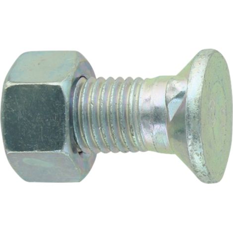 Bullone per aratro con dado M16x2 classe 10.9 DIN 11014 testa Ø 28mm per aratro 1640HU