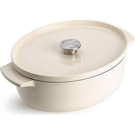 KitchenAid CC006062-001 Pentola in Ghisa 5,6 L Adatta a Tutti i Piani Cottura compresa Induzione Coperchio in Ghisa colore Crema