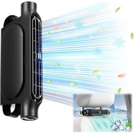 Le dernier ventilateur de siège auto avec double Turbo conception de vent fort, 3 vitesses réglable USB ventilateur de dossier de voiture pour toutes