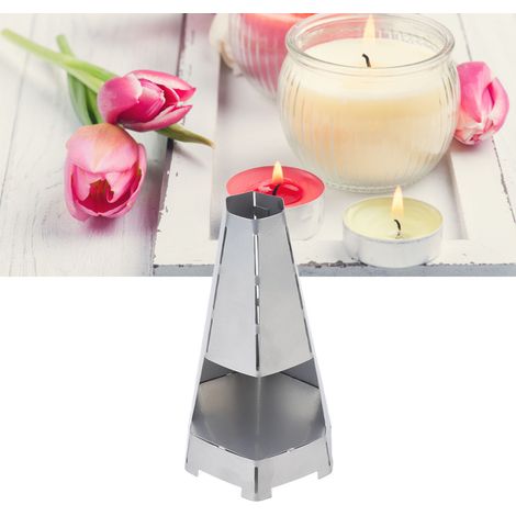 Porte Bougie Ventée Antivent Design Métal Lumière Intime Multi-Usage Cadre Doré Finition Bar Café Maison Mariage Ambiance Chalet Bohème (1/5)