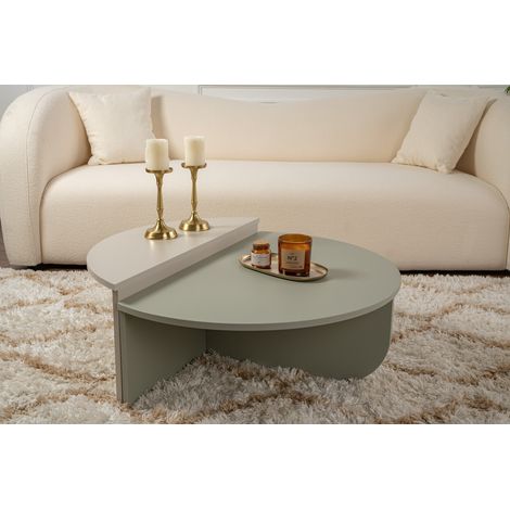 Calicosy – Table basse fixe design moderne 90x60x30 cm – Panneau mélaminé anti-rayures – Structure emboîtable – Idéale pour salon contemporain (1/8)