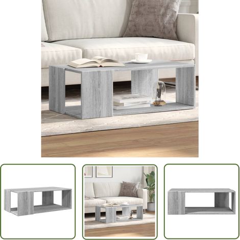 The Living Store Couchtisch Grau Sonoma-Eiche 89,5x48x30 cm Holzwerkstoff - Couchtisch - Wohnraumgestaltung - Esszimmertisch - Beistelltisch - Grau (1/5)