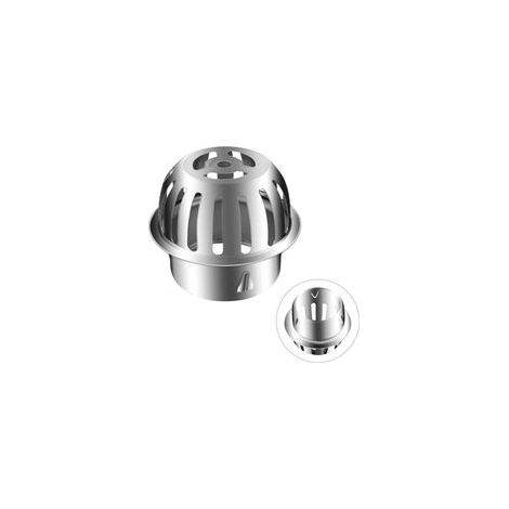 Filtres de Gouttière en Acier Inoxydable Métal Protections de Outtière pour Aider à Garder le Drain Dégagé Arrête le Blocage Feuilles et des Débris Convient pour Tuyau de Diamètre Intérieur 76mm (1/5)