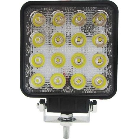 Lampe de travail à faisceau carré LED 48W 6000k, 1 pièces, tracteur SUV camion 4WD 12V 24V (1/5)