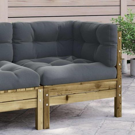 Garten-Ecksofa mit Kissen Kiefernholz Imprägniert