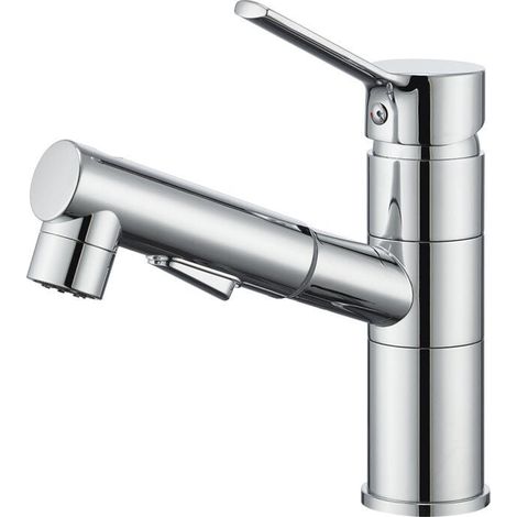 YMYNY Robinet de Cuisine avec Bec Rétractable - Mitigeur Évier 360° Pivotant Chromé (1/2)