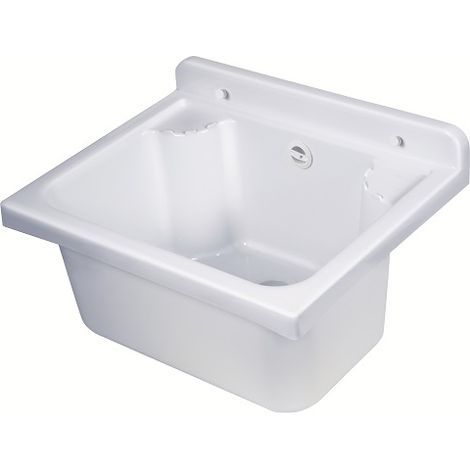 LAVATOIO PILOZZO A PARETE PVC B.CO CM.42X34XH.21